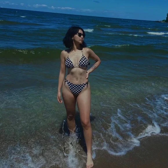 Swim I Am Gia Checkered Chained Bikini Set Poshmark